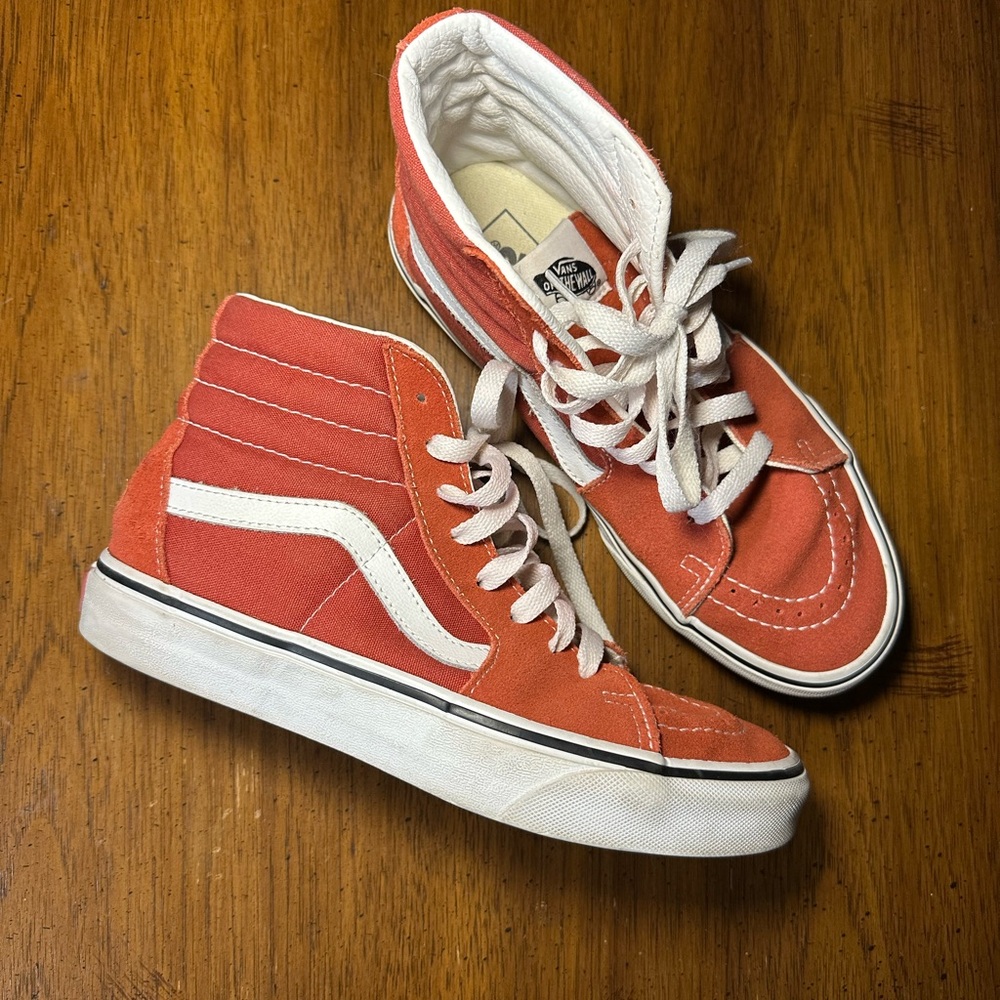 Vans Classic High Top Orange Sneakers